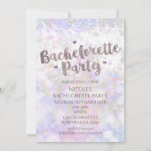 Iridescent Sparkle Bachelorette Party Uitnodiging (Voorkant)