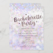 Iridescent Sparkle Bachelorette Party Uitnodiging (Voorkant / Achterkant)