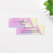Iridescent Sparkle Holographic Gift Certificate Mini Visitekaartjes (Bureau)