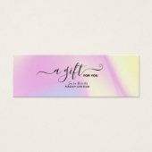 Iridescent Sparkle Holographic Gift Certificate Mini Visitekaartjes (Voorkant)