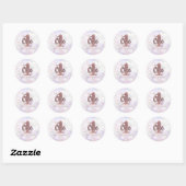 Iridescent Sparkle One 1st Birthday Party Favor Ronde Sticker (Vel)