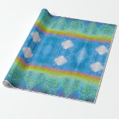 Iridescent, Sparkly, Rainbow Light Cadeaupapier (Uitgerold)