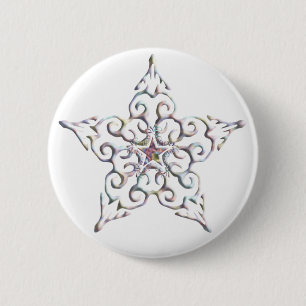 Iridescent Star-Button Ronde Button 5,7 Cm