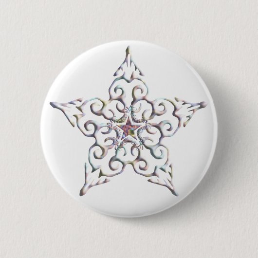 Iridescent Star-Button Ronde Button 5,7 Cm (Voorkant)