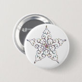 Iridescent Star-Button Ronde Button 5,7 Cm (Voorkant /achterkant)