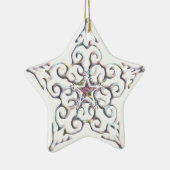Iridescent Star-Ornament Keramisch Ornament (Rechts)