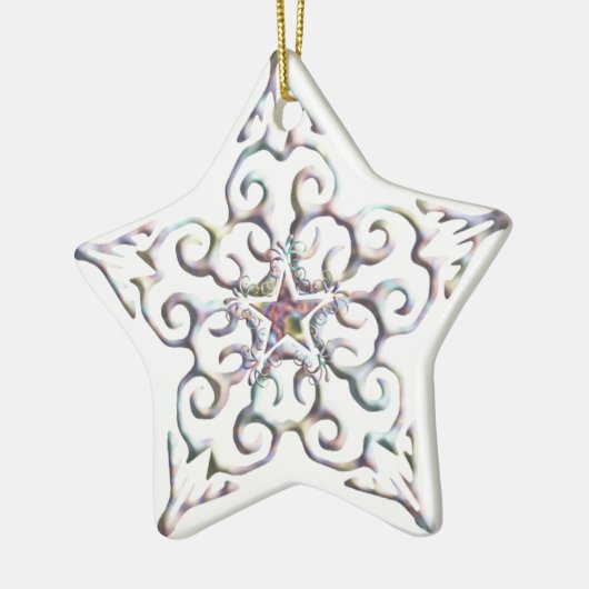 Iridescent Star-Ornament Keramisch Ornament (Links)