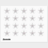 Iridescent Star-Stickers Ronde Sticker (Vel)