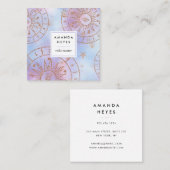 Iridescent Sun Reiki Master Chakra Energy Healer | Vierkante Visitekaartje (Voorkant / Achterkant)