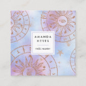 Iridescent Sun Reiki Master Chakra Energy Healer | Vierkante Visitekaartje (Voorkant)