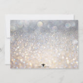 Iridescent Sweet 16 Silver Glitter Invitation Kaart (Achterkant)