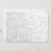 Iridescent Sweet 16 Silver Glitter Invitation Kaart (Achterkant)