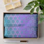 Iridescent Teal & Paarse Decoupage Tissuepapier (Geschenk)