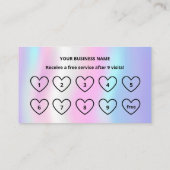 Iridescent Texture Moderne Schattigee Loyaliteit K Klantenkaartje (Achterkant)