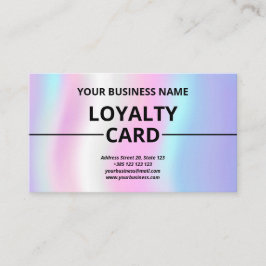 Iridescent Texture Moderne Schattigee Loyaliteit K Klantenkaartje