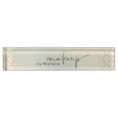 Iridescent Textured Makeup Artist Desk Nameplate Naambordje (Voorkant)