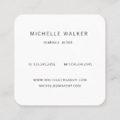 Iridescent Textured Modern Make-up Artist Vierkante Visitekaartje (Achterkant)