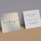 Iridescent Textured Modern Make-up Artist Vierkante Visitekaartje