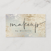 Iridescent Textured Modern Make-up Artist Visitekaartje (Voorkant)