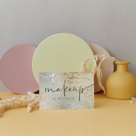 Iridescent Textured Modern Make-up Artist Visitekaartje