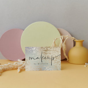 Iridescent Textured Modern Make-up Artist Visitekaartje