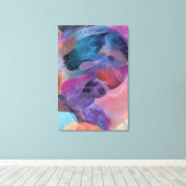 Iridescent Thread Face Prism Portrait Canvas Afdruk (Insitu (Houten vloer))