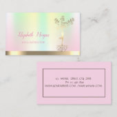 Iridescent Tree Women Silhouette, Yoga Instructor Visitekaartje (Voorkant / Achterkant)