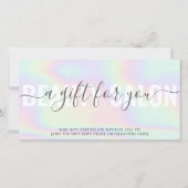 Iridescent trendy gradiënt regenboogsalon cadeauka (Voorkant)