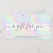 Iridescent trendy gradiënt regenboogsalon cadeauka (Voorkant / Achterkant)