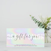 Iridescent trendy gradiënt regenboogsalon cadeauka (Staand voorkant)