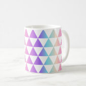 Iridescent Triangles Pattern Monogram Mok (Voorkant rechts)
