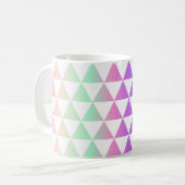 Iridescent Triangles Pattern Monogram Mok (Voorkant links)