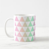 Iridescent Triangles Pattern Monogram Mok (Links)