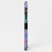 Iridescent Tropical Leaves, DIY Blauwgroen Name, B iPhone Hoesje (Linkerkant)