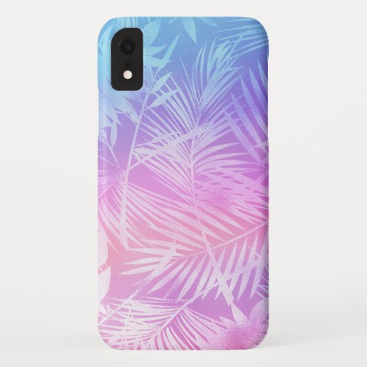 Iridescent Tropical Leaves Pattern Case-Mate iPhone Case (Achterkant)