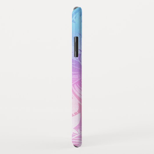 Iridescent Tropical Leaves Pattern Case-Mate iPhone Case (Achterkant/rechts)