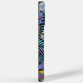 Iridescent tropische bladeren, lichte Blauwgroen n Case-Mate iPhone Case (Achterkant / Rechts)