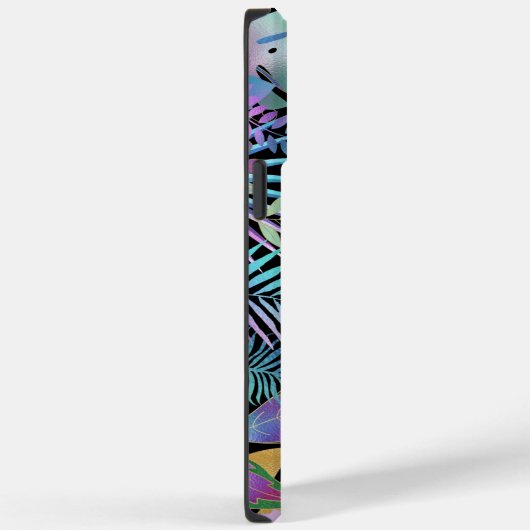 Iridescent tropische bladeren, lichte Blauwgroen n Case-Mate iPhone Case (Achterkant / Rechts)