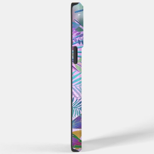 Iridescent Tropische Bladeren, noem witte sterren, Case-Mate iPhone Case (Achterkant / Rechts)
