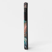 Iridescent Turquoise En Perzik Glitter Bling Case-Mate iPhone Case (Achterkant/links)