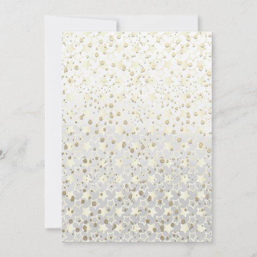 Iridescent Twinkle Twinkle Little Star-Baby shower Kaart (Achterkant)