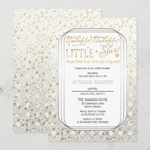Iridescent Twinkle Twinkle Little Star-Baby shower Kaart