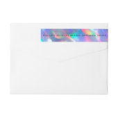 Iridescent Ultra Modern Monogram Weddenschap (Achterkant)