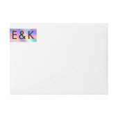 Iridescent Ultra Modern Monogram Weddenschap (Voorkant)