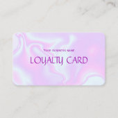 Iridescent unicorn skin faux holographic textuur klantenkaartje (Voorkant)