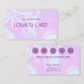 Iridescent unicorn skin faux holographic textuur klantenkaartje (Voorkant / Achterkant)