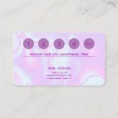 Iridescent unicorn skin faux holographic textuur klantenkaartje (Achterkant)