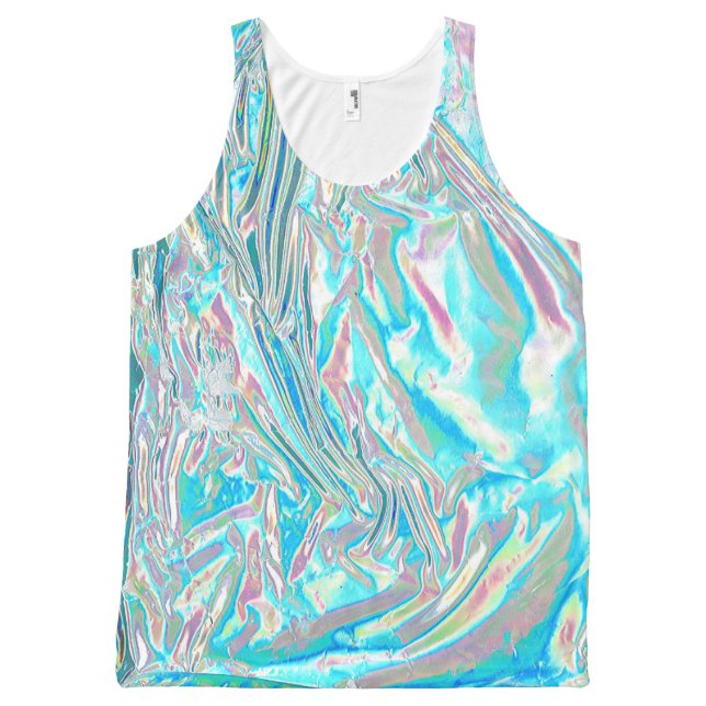 Iridescent Unisex Tanktop All-Over-Print Tank Top (Voorkant)