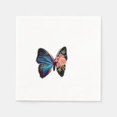 Iridescent Vlinder Bloem Cocktail Servetten - Bri (Voorkant)