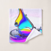 Iridescent vloeibaar bad handdoek (Wasdoekje)